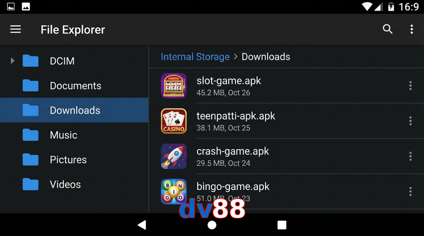 Main screen of Dv88 gameapk page for PK players